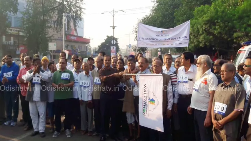 Senior citizens in Bhubaneswar walk for fitness and better health