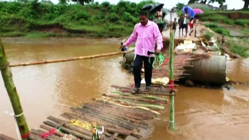 People of 5 panchayats in Rayagada left in lurch as temporary bridge snaps