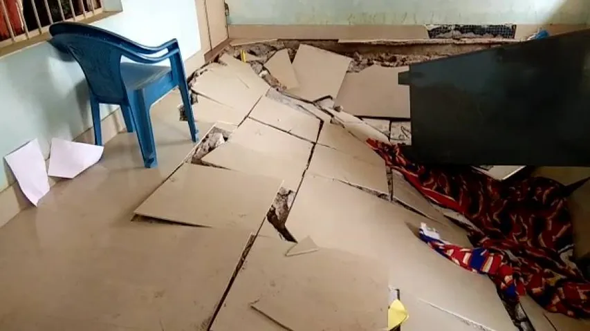 19 injured as panchayat office floor caves in