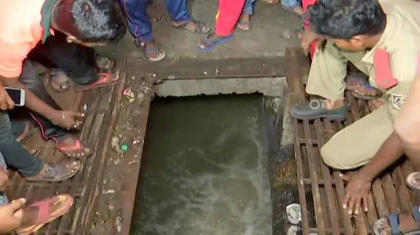 Firemen rescue youth from drain in Puri