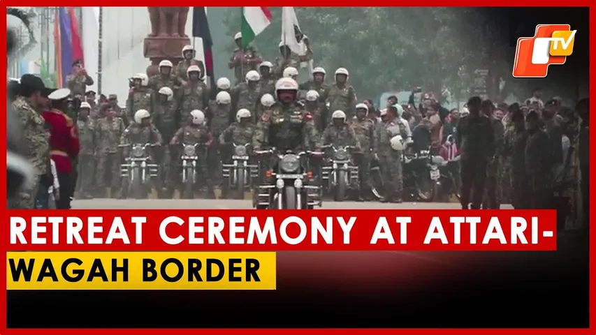 Beating Retreat Ceremony At Attari-Wagah Border On 77th RepublicDay