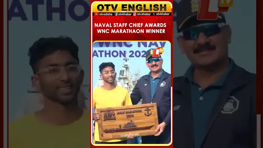 Admiral Dinesh K Tripathi Distributes Prize Money To Winner & Runners-Up Of WNC Navy Half Marathon