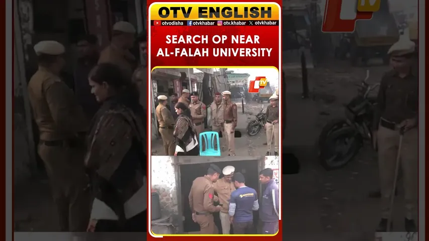 Faridabad Police Conduct Search Operations In Dhauj Village Near Al-Falah University