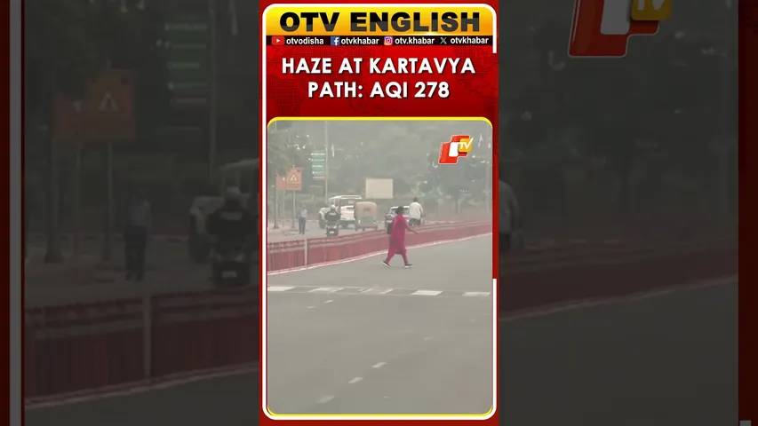 Delhi | Haze Covers Kartavya Path, AQI At 278 In The Area