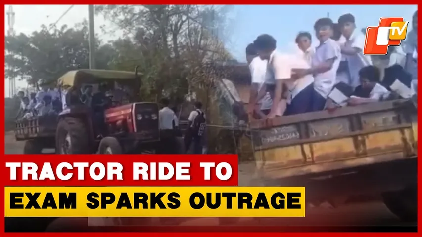 School Students Ferried On Tractor To Exam Centre In Odisha; Safety Concerns Spark Outrage