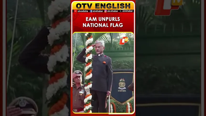 EAM Dr S Jaishankar Unfurls Flag At Delhi Residence On RepublicDay