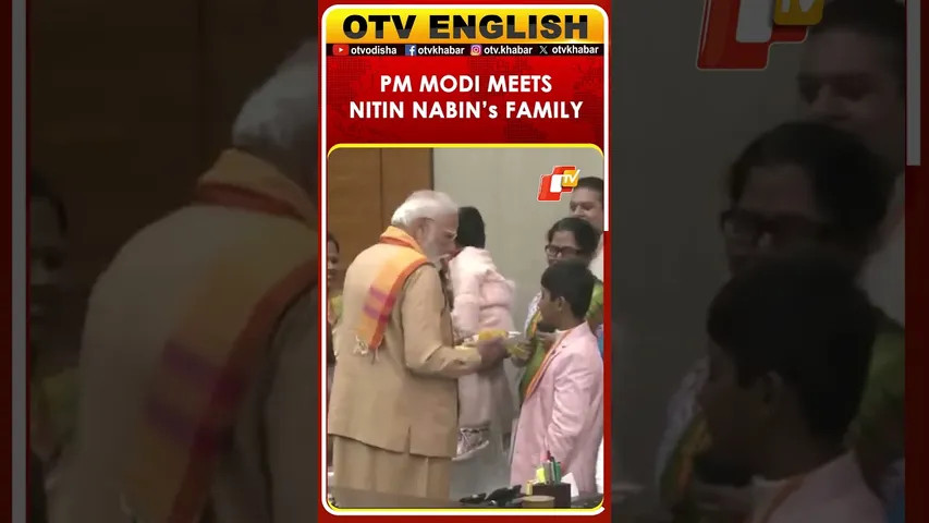 PM Modi Meets Family Of Newly Elected BJP President Nitin Nabin At Delhi HQ