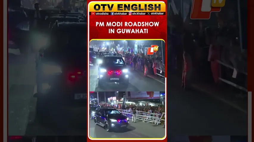 Prime Minister Narendra Modi Holds Roadshow In Guwahati, Assam