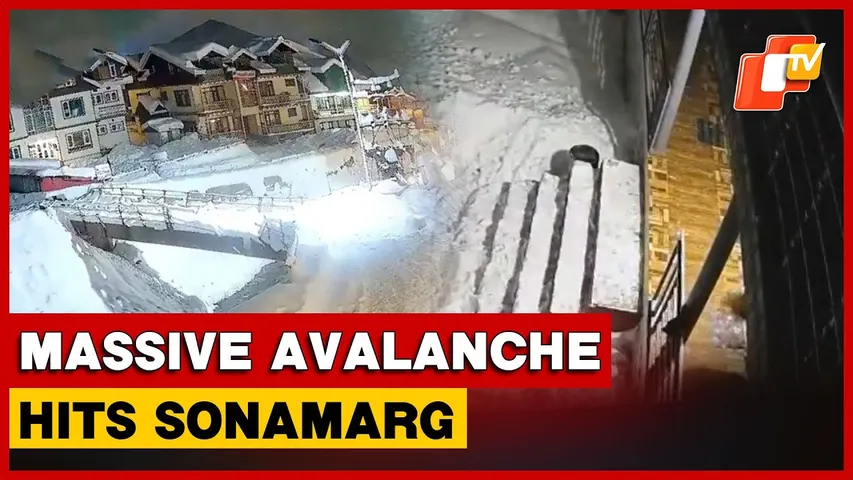 Powerful Avalanche Hits J&K’s Sonamarg Resort Area Amid Heavy Snowfall