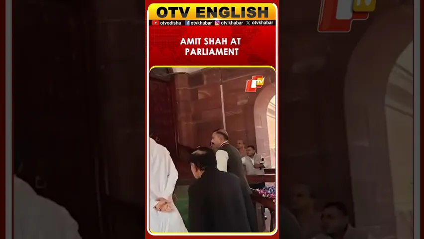 Union Home Minister Amit Shah Arrives At Parliament For Constitution Day Program