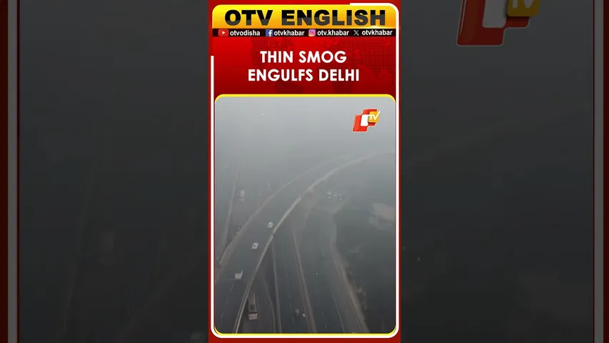 Drone Visuals Show Thin Smog Engulfing Delhi Capital