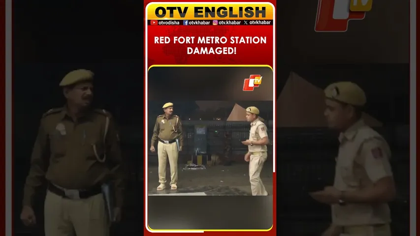 Visuals From Outside Lal Quila Metro Station, Which Suffered Damage Following A Blast | OTV