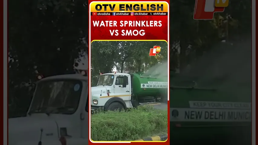 AQI 287 At Lodhi Road, Trucks Sprinkle Water To Curb Dust