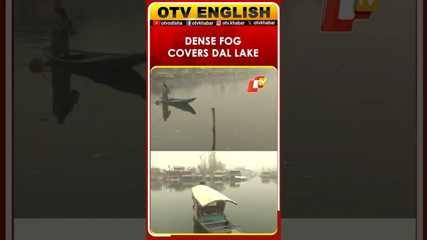 Dense Fog Covers Srinagar’s Dal Lake; J&K Records Min -4.4°C, Max 13.6°C