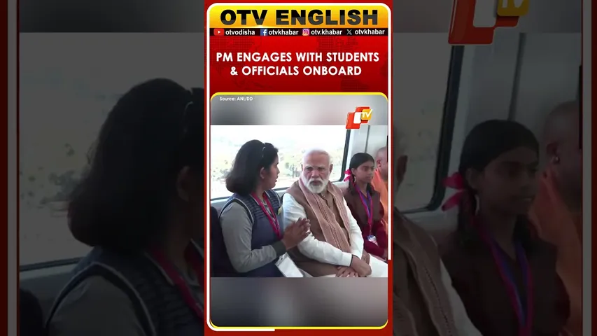 PM Modi Interacts With Students & Officials During Meerut Metro Ride