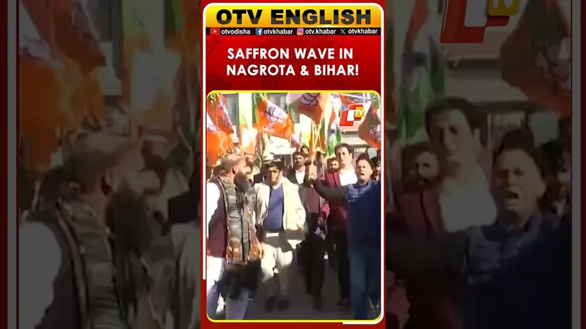 Victory March In Nagrota As BJP, NDA Secure Big Electoral Wins