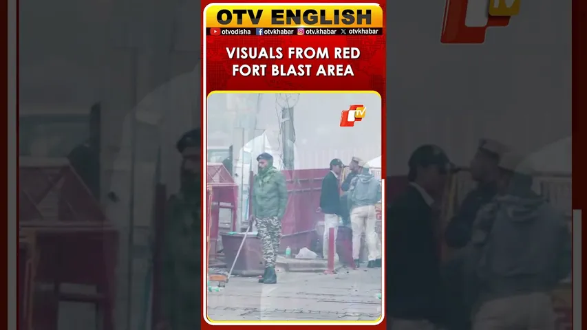 Latest Visuals From The Spot Where A Blast Occurred In A Hyundai I20 Car Near Red Fort