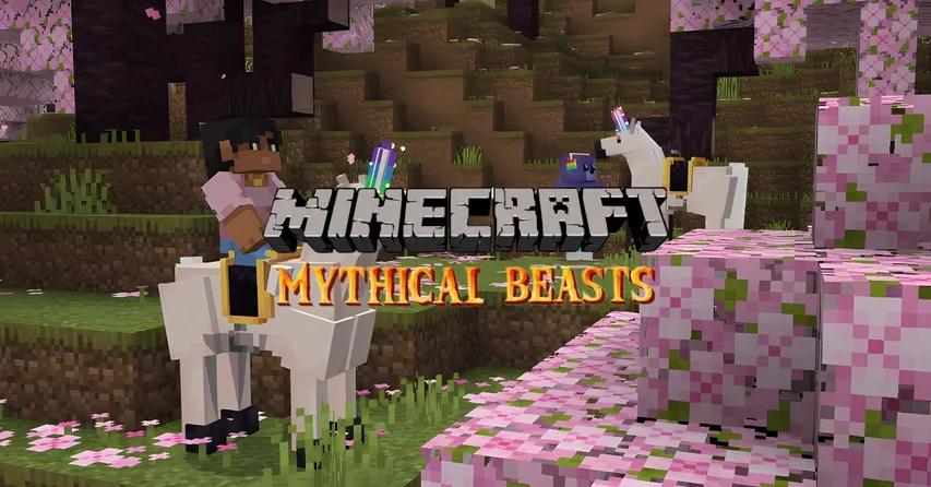Block party July Minecraft Marketplace packs mythical beasts horror realms and builder delights