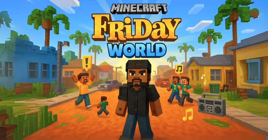 Ice Cube lands in minecraft