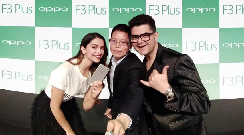 OPPO F Plus Deepika Padukone Dabboo Ratnani with Sky Li