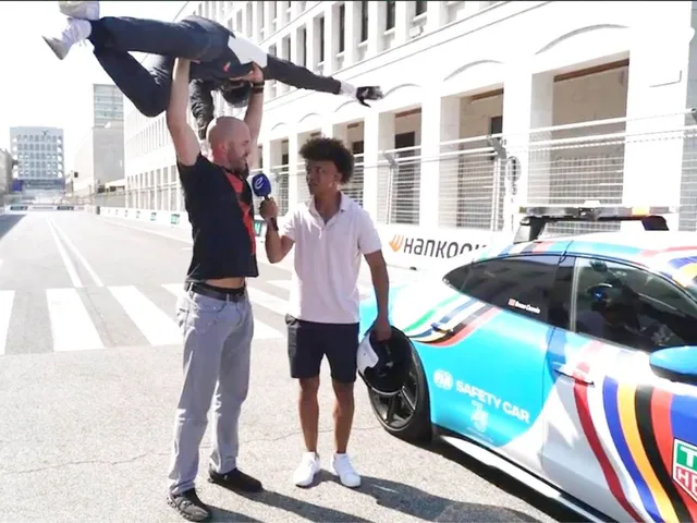 AEW wrestler Claudio Castagnoli bodyslammed Formula E Safety Car driver, Bruno Correia