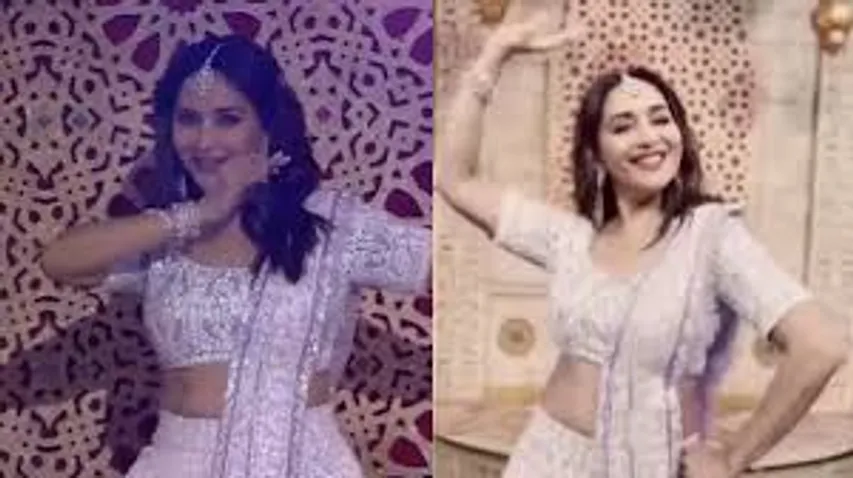 The dancing Queen Madhuri Dixit Nene grooves to the peppy tunes of Dhvani Bhanushali's Mehendi!