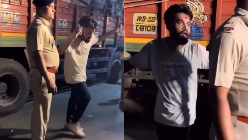 truck driver danced in front of police