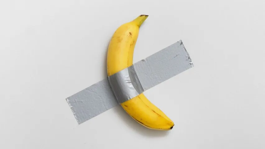 Banana Taped To Wall