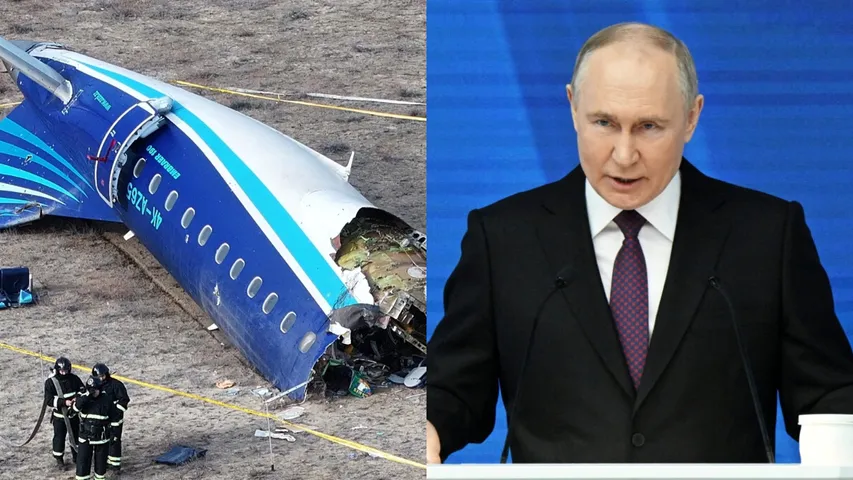 Plane crash and Putin (file Photos)