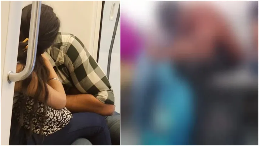Lovers Romance on Hyderabad Metro