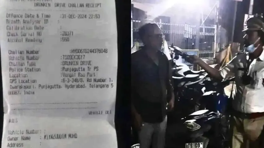 Hyderabad police stunned by man breath test result