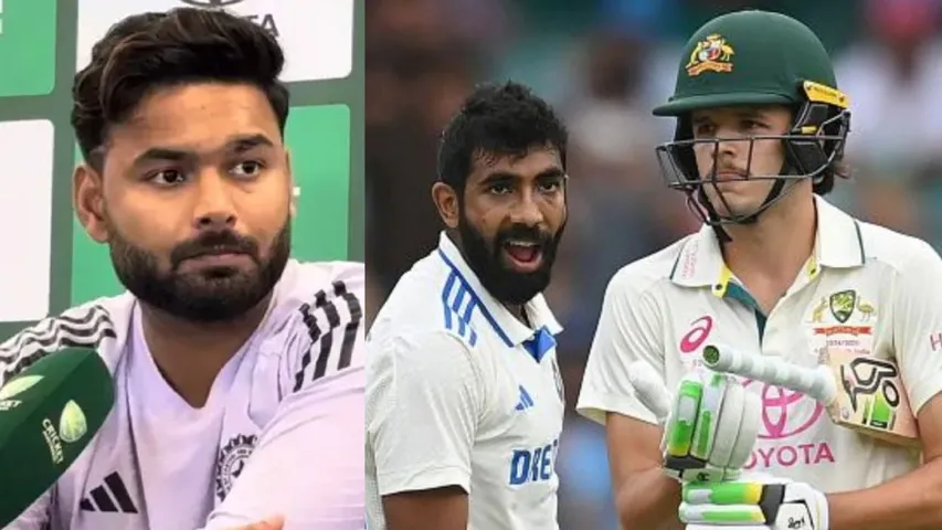 rishabh pant react on sam konstas argument