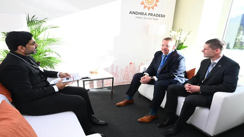Nara Lokesh Participates Meeting in Davos