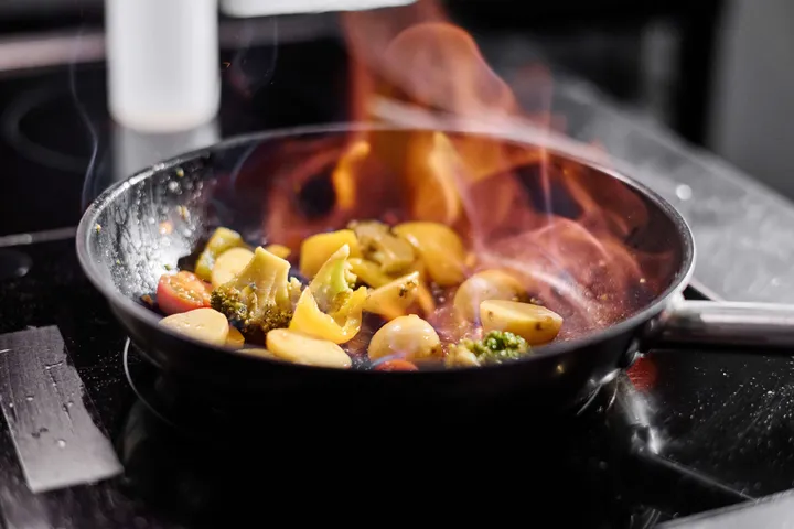 Foods are heated