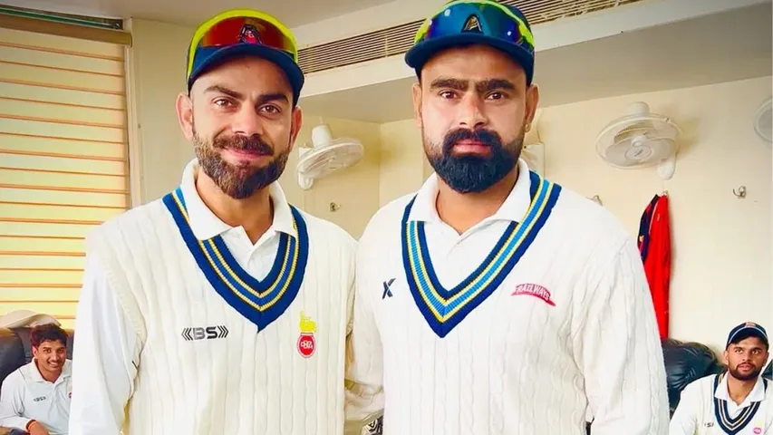 Virat Kohli rewards Railways pacer Himanshu Sangwan after Ranji Trophy match
