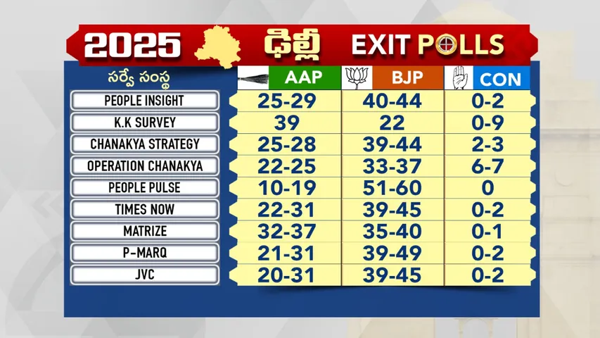 Delhi Elections Exit Polls 2025