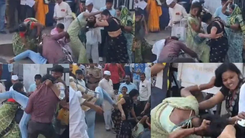 Maharashtra Nashik Mother In Law, Daughter-In-Law, And Relatives Clash Outside Court
