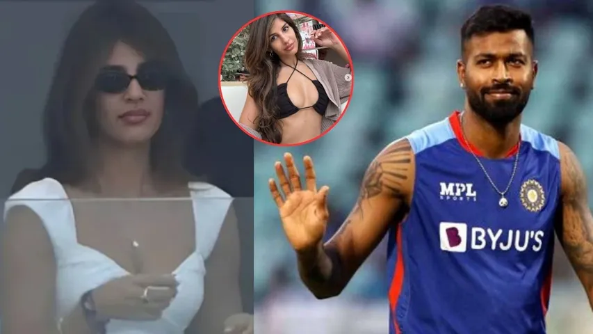 Hardik Pandya rumoured girlfriend attend india vs pakistan match