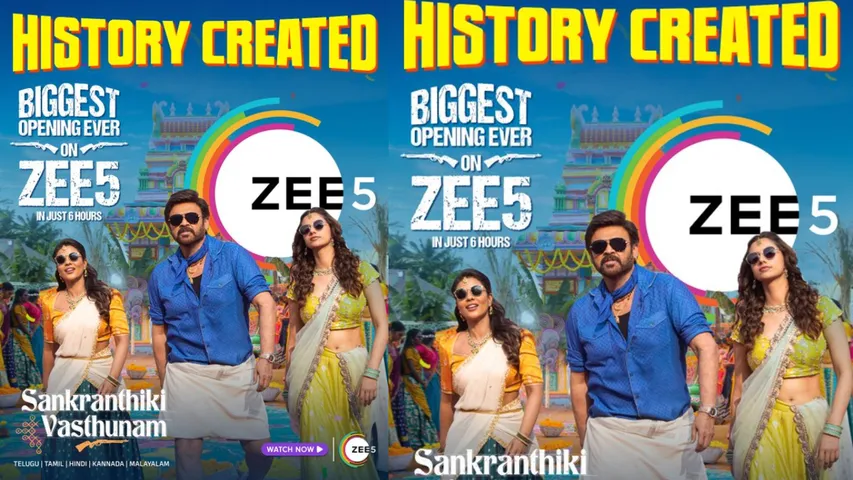 Sankranthiki Vasthunam zee5 records 