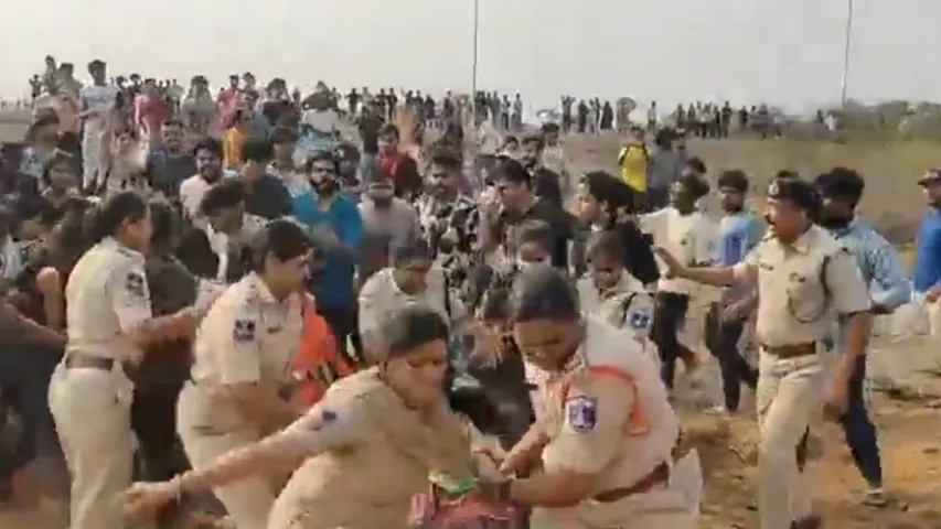 Students Protest at Hyderabad Central University