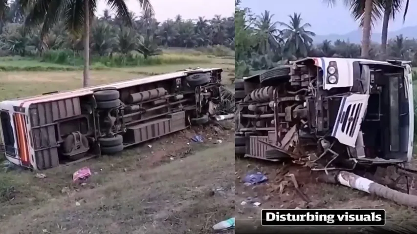 RTC bus overturns
