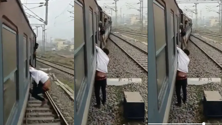 running train theft