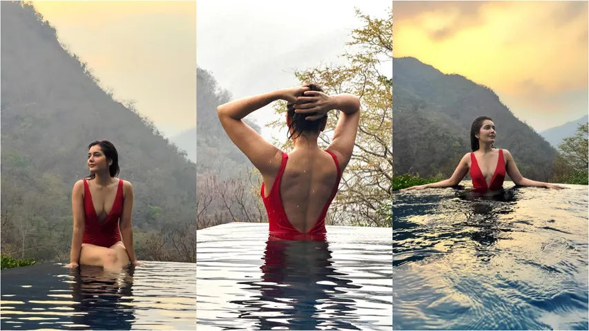 Raashii Khanna in red