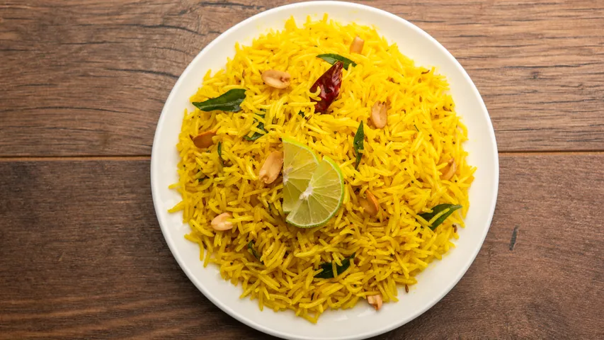 Lemon on biryani