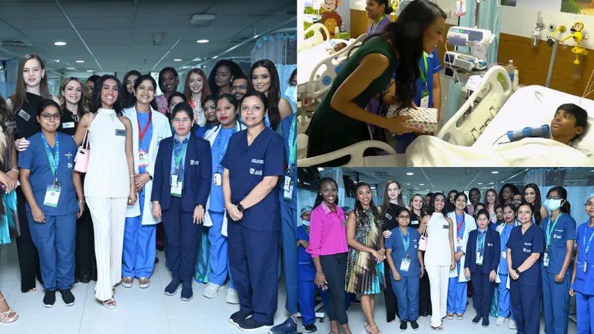 miss world 2025 contestants visited AIG hospital
