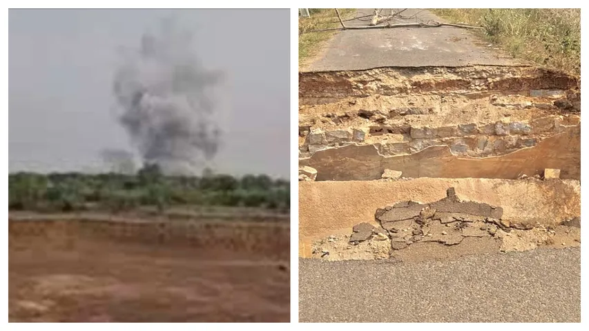 Quarry explosion.