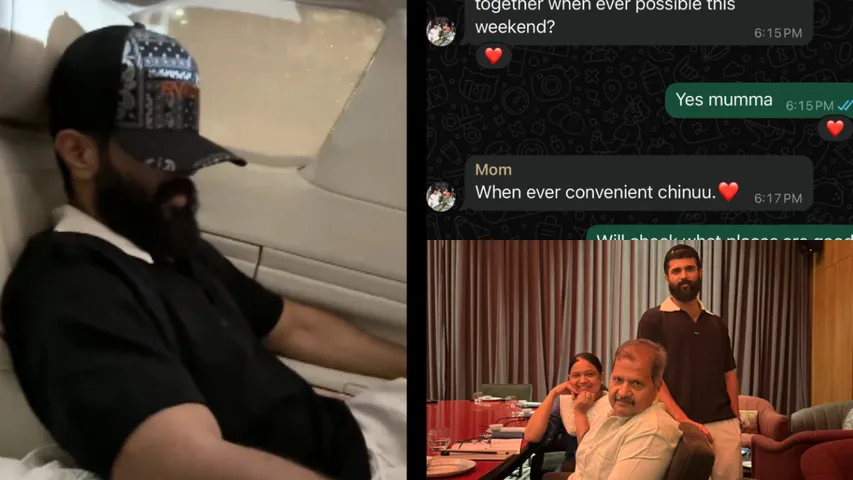 vijay devarakonda took out his mother for dinner