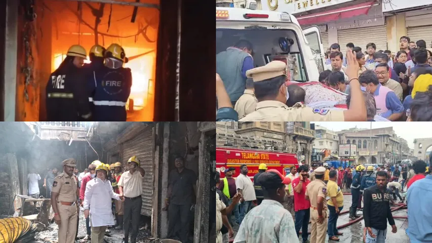 Hyderabad Fire Accident Photos