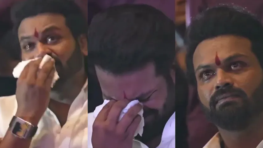manchu manoj crying atBhairavam Trailer 