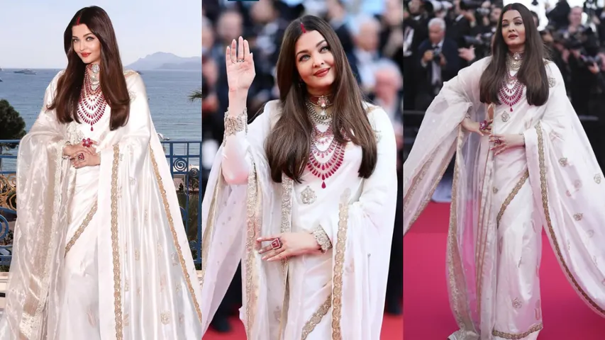 Aishwarya rai at Cannes 2025 with sindoor 